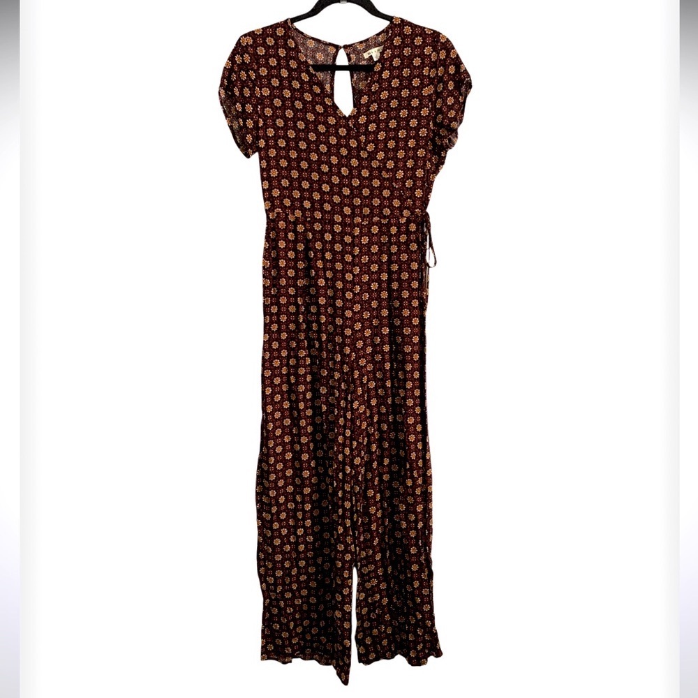 Miami Sunflower Print Wide Leg Jumpsuit